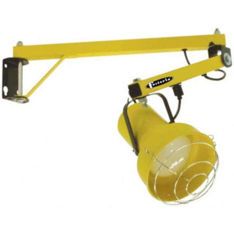Fostoria 60 Inch, Pivot, Bracket Mounted, Incandescent, Yellow, Dock Light 300 Watt, 120 Volt, Nonmagnifying DKL-60VA-A - 86751427