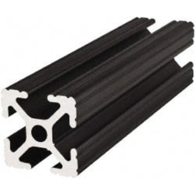 80/20 Inc. 145 Inches Long x 1 Inch Wide x 1 Inch High, T Slotted Aluminum Extrusion 0.4379 Square Inches, Black Anodized Finish 1010-BLACK-145 - 61998548