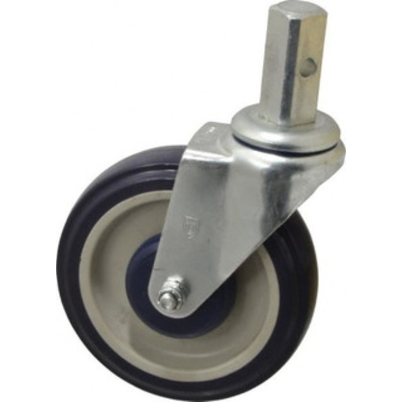 Winholt 5 Diam x 1-1/4 Wide x 6-3/16 OAH Stem Mount Swivel Caster Polyurethane, 250 Lb Capacity, Ball Bearing, 27/32 x 2-1/2 Square Stem 123684 - 89765200