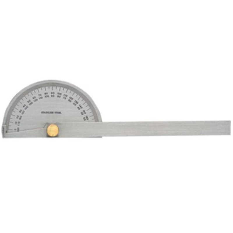 Precise Stainless Steel Round Head Protractor w/6 Arm #18
