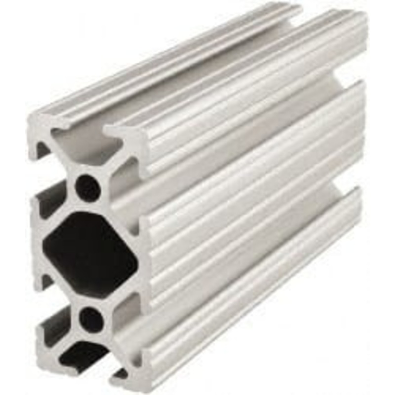 80/20 Inc. 48 Inches Long x 1 Inch Wide x 2 Inches High, T Slotted Aluminum Extrusion 0.7914 Square Inches, Clear Anodized Finish 1020-48 - 61984845