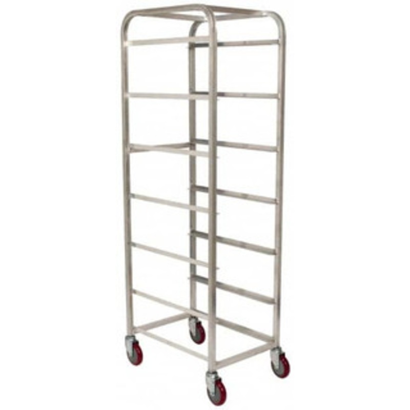 Winholt 19 Wide x 27 Long x 71 High Tote Cart Aluminum, Gray, 6 Slots, 6 Totes 104281 - 89804561