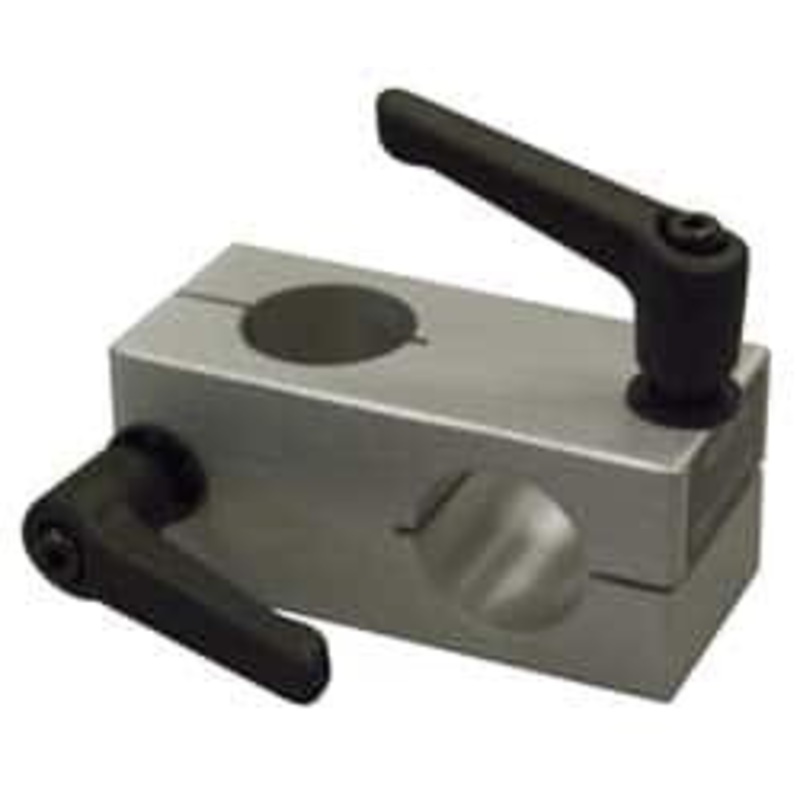 80/20 Inc. 2 Inch Wide x 2 Inch High x 3 Inch Deep Quick Stanchion Cross Clamp 1.004 Inch Hole x 0.257 Inch Bolt Hole Diameter 5340 - 06036354